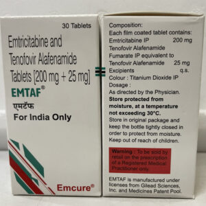 Emtricitabine 200mg & Tenofovir Alafenamide 25mg tab (30 Tabs)