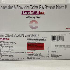 Lamivudine-150mg + Zidovudine-300mg + Efavirenz-600mg Tab