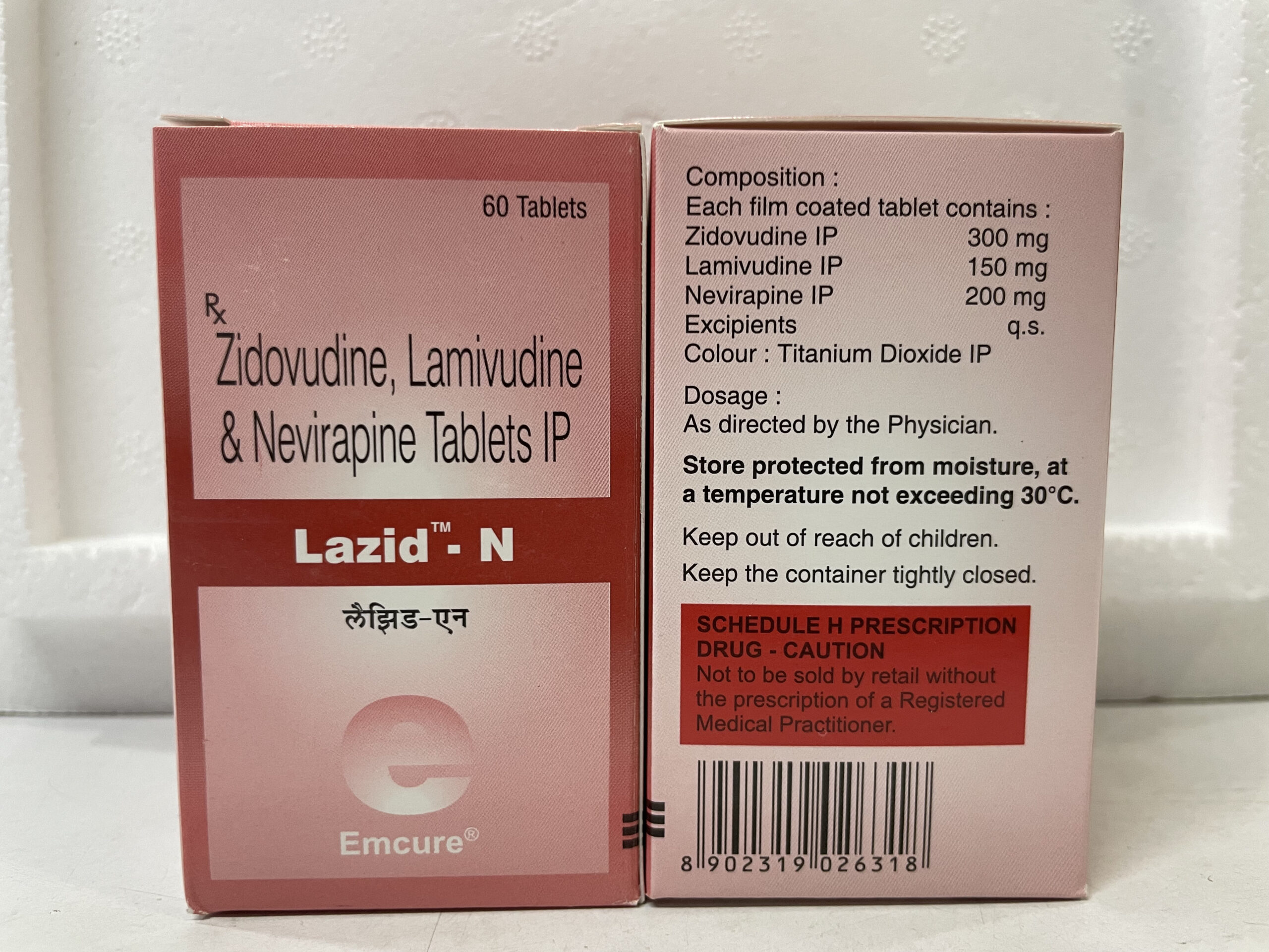 Lamivudine-150mg+Zidovudine-300mg+ Nevirapine-200mg Tab