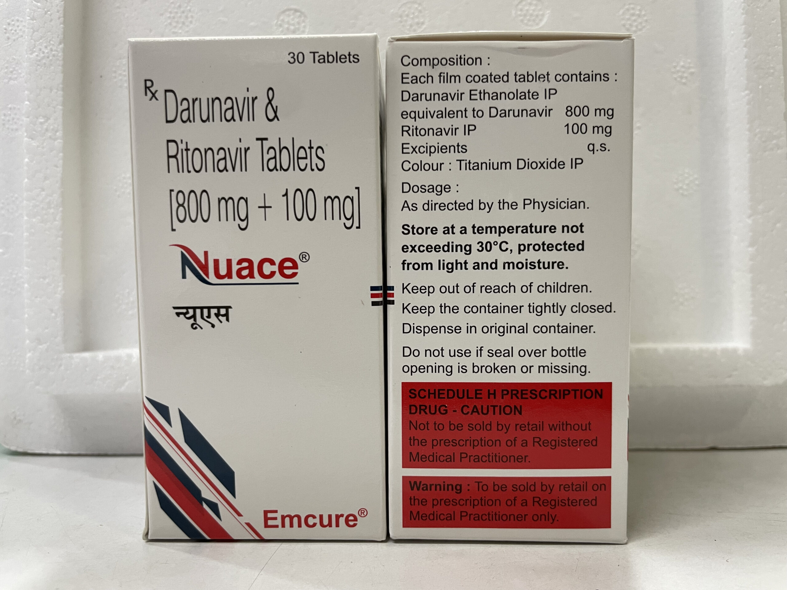 Darunavir-800mg + Ritonavir-100mg Tab