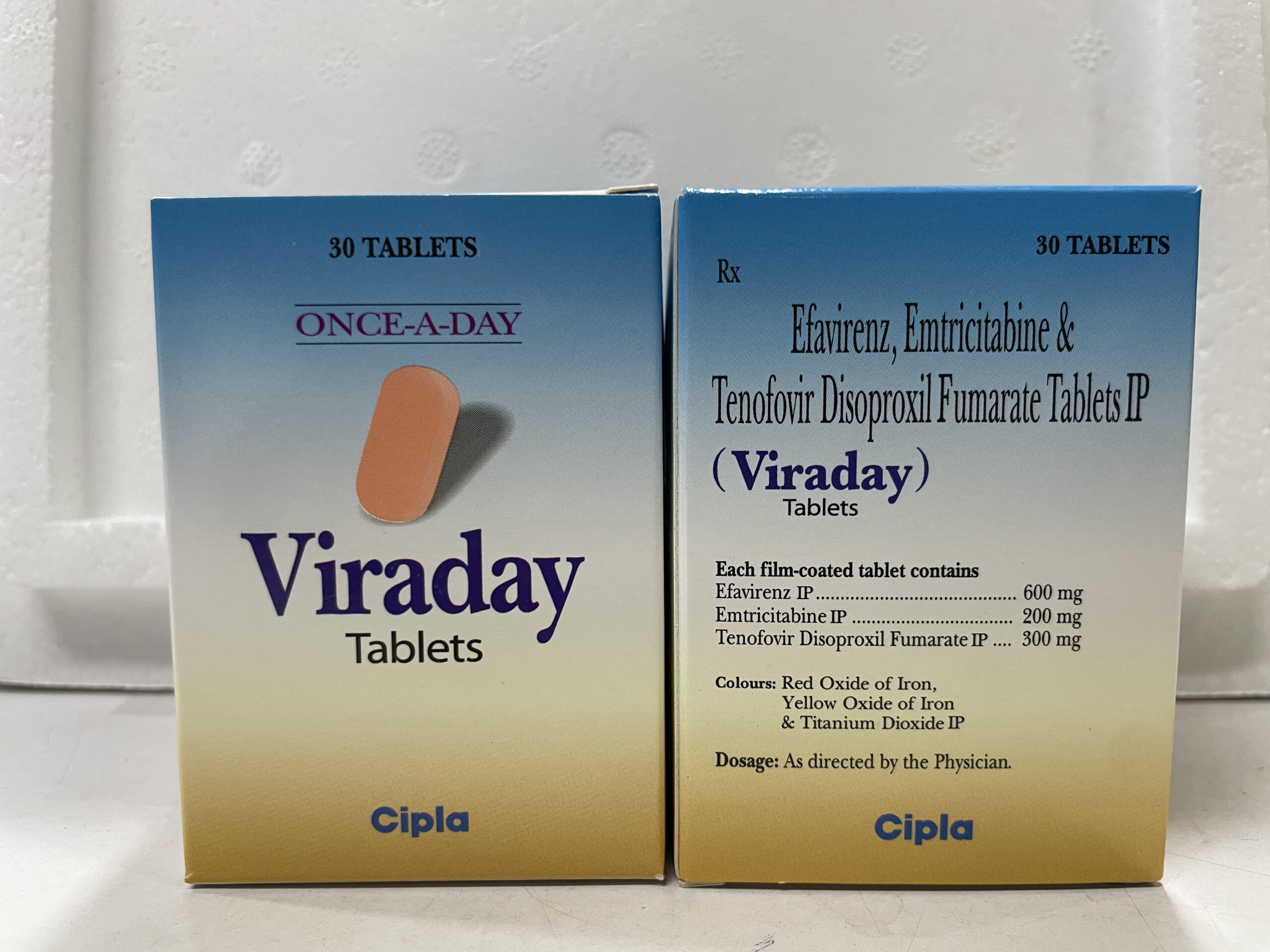 Emtricitabine (200mg) + Tenofovirdisoproxil fumarate (300mg) + Efavirenz (600mg)