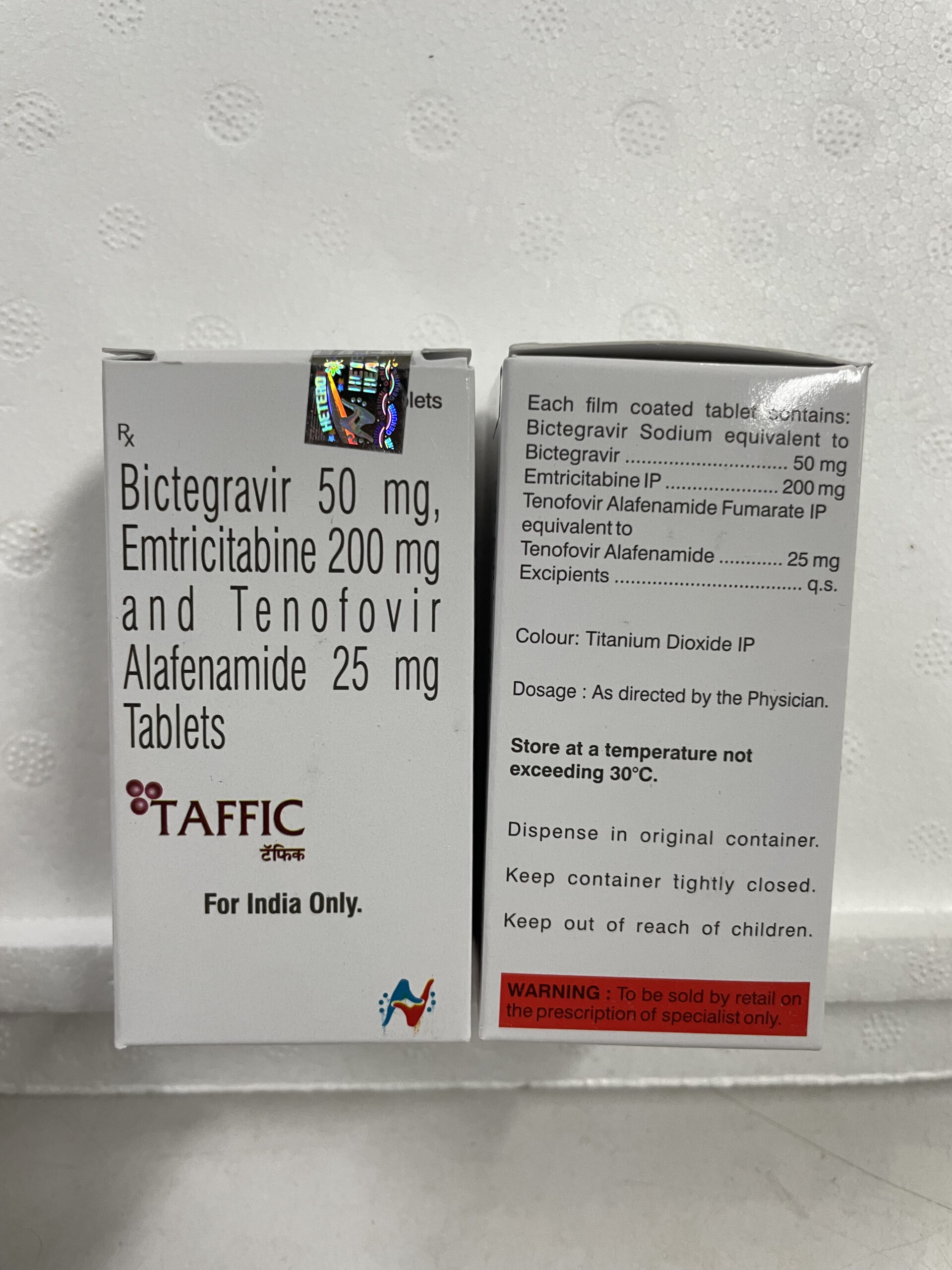 Bictegravir, Emtricitabine and Tenofovir Alafenamide. Tab